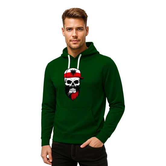 Vyriškas pilkas džemperis Poland skull cap PK4038