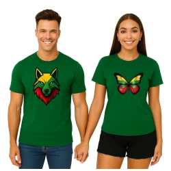 Žalių marškinėlių komplektas Vilkas-drugelis