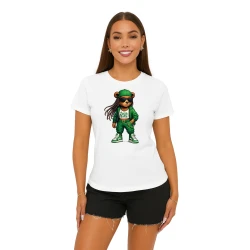 Moteriški balti marškinėliai Meškutė