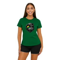 Moteriški žali marškinėliai Vilkas pilkas