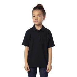 Vaikiški unisex juodos spalvos polo marškinėliai Enjoy