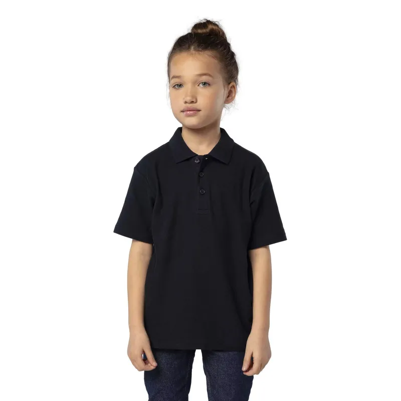 Vaikiški unisex juodos spalvos polo marškinėliai Enjoy Marškinėliai
