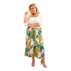 Moteriškos kelnės su oranžine detale Balis