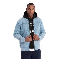 Vyriška bomber stiliaus mėlyna striukė Norvi