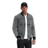 Men's bomber style grey jacket Norvi V1 OM-JADJ-0163