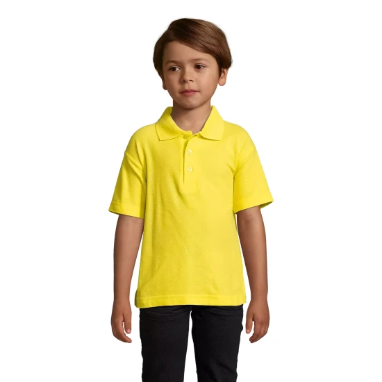 Vaikiški geltonos spalvos polo marškinėliai Enjoy Marškinėliai