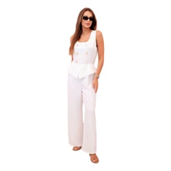 Moteriškas baltos spalvos kombinezonas Brook