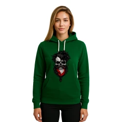 Moteriškas žalias džemperis Lenkija kaukolė