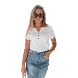 Moteriški baltos spalvos marškinėliai Elin