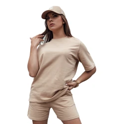 Moteriški rusvi spalvos marškinėliai Silvi