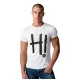 Vyriški baltos spalvos marškinėliai Hi