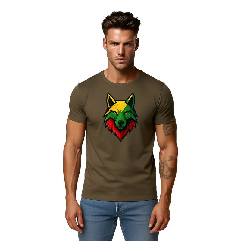 Men's khaki shirt Wolf PK4021