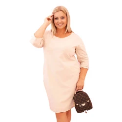 Moteriška šviesiai rusva suknelė Lena