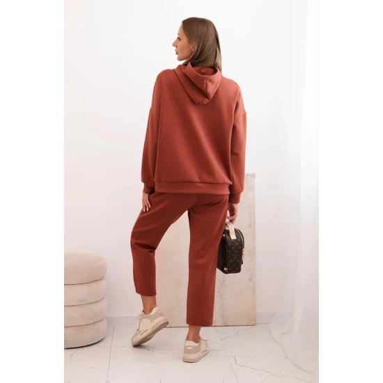 Moteriškas šviesiai rudas laisvalaikio komplektas Nela Moteriški komplektai