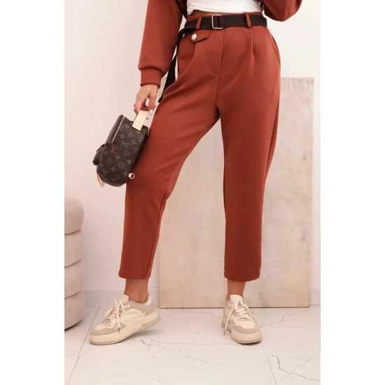 Moteriškas šviesiai rudas laisvalaikio komplektas Nela Moteriški komplektai