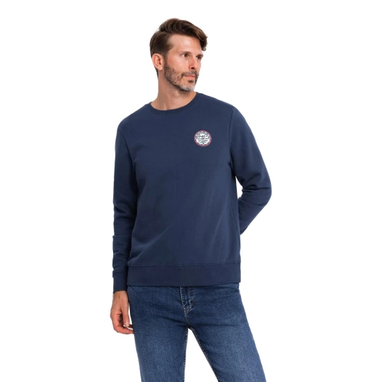 Vyriškas tamsiai mėlynas džemperis Solan Džemperiai be gobtuvo