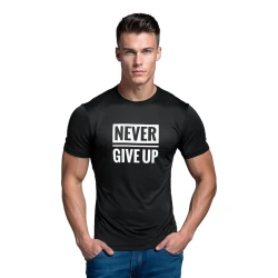 Vyriški juodi marškinėliai Stay strong