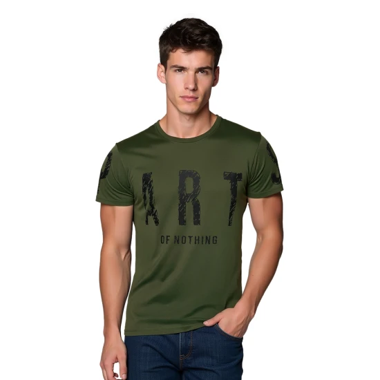 Vyriškli chaki marškinėliai Part Marškinėliai su užrašais