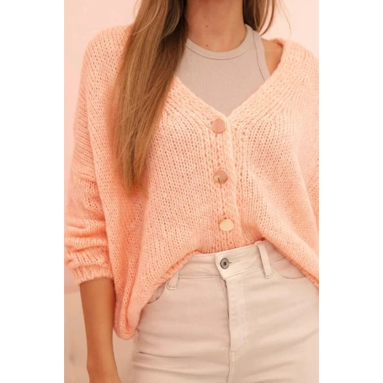 Moteriškas rausvas megztinis Karil Moteriški megztiniai