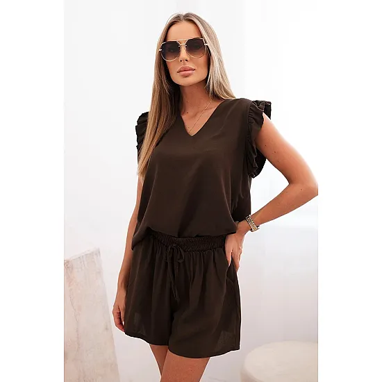 Women's dark brown set Adelain Women's suits