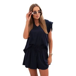 Moteriškas tamsiai mėlynas komplektas Adelain