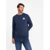 Granatowy sweter męski Solan Swetry bez kaptura