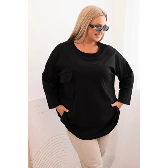 Moteriška juoda palaidinė Margo PLIUS dydis moterims