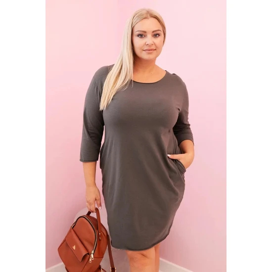 Moteriška chaki suknelė Lena PLIUS dydis moterims