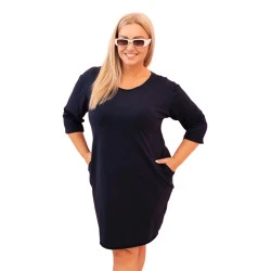 Moteriška tamsiai mėlyna suknelė Lena