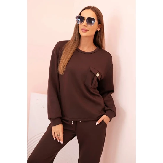 Moteriškas tamsiai rudas komplektas Naomi Moteriški komplektai