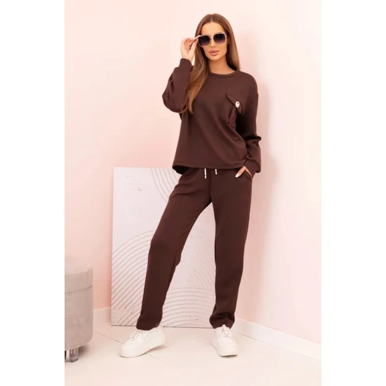 Moteriškas tamsiai rudas komplektas Naomi Moteriški komplektai