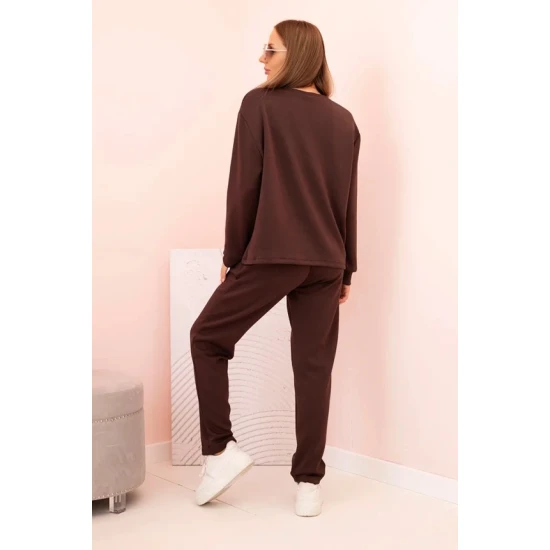 Moteriškas tamsiai rudas komplektas Naomi Moteriški komplektai