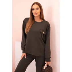 Moteriškas chaki spalvos komplektas Naomi