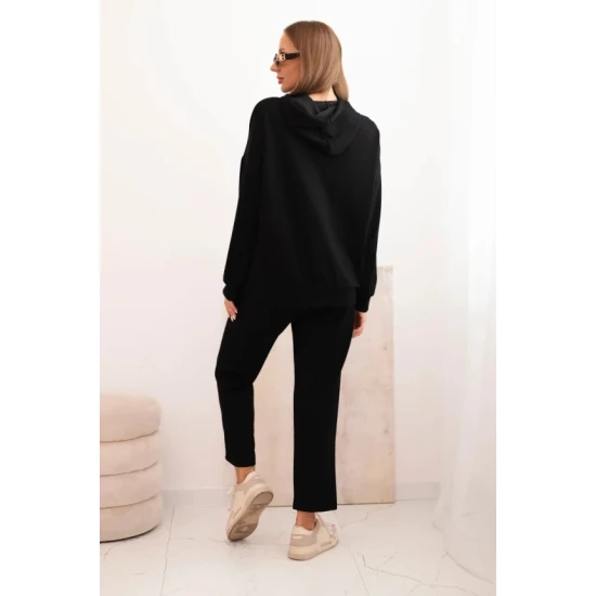 Moteriškas juodas laisvalaikio komplektas Nela Moteriški komplektai