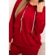Moteriškas raudonas laisvalaikio komplektas Nela Moteriški komplektai