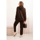 Moteriškas rudas laisvalaikio komplektas Nela Moteriški komplektai