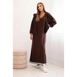 Moteriškas rudas laisvalaikio komplektas Donan