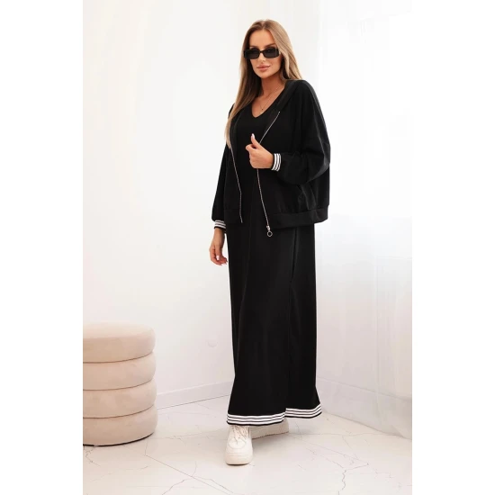 Moteriškas juodas laisvalaikio komplektas Donan Moteriški komplektai