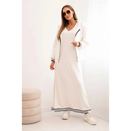 Moteriškas baltas laisvalaikio komplektas Donan Moteriški komplektai