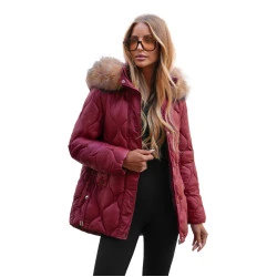 Moteriška bordo spalvos striukė Mona