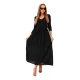 Moteriška juoda ilga suknelė Lumin