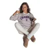 Women's white/purple striped sweater Charming Women's sweaters