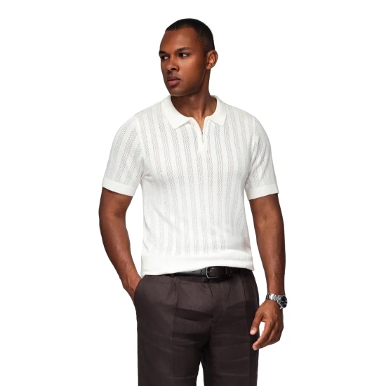 Vyriška baltos spalvos polo marškinėliai Elegant POLO marškinėliai