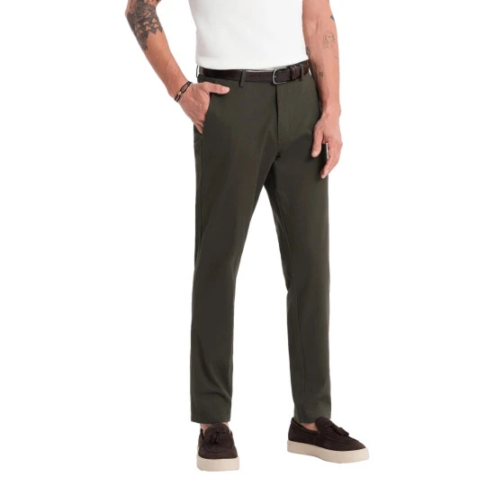 Vyriškos chaki spalvos kelnės Tuman Klasikinės kelnės