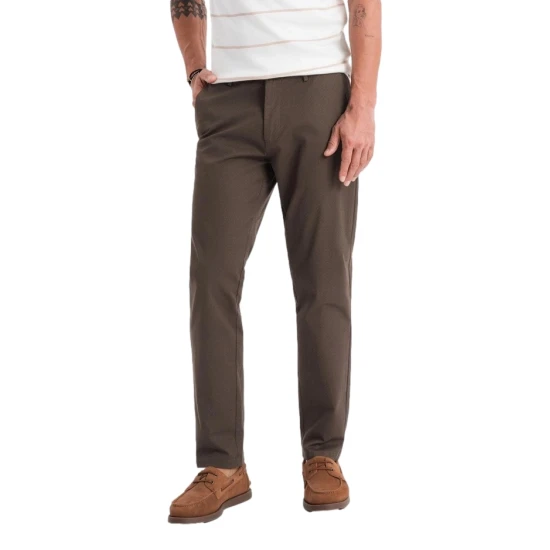 Vyriškos rudos spalvos kelnės Tuman Klasikinės kelnės