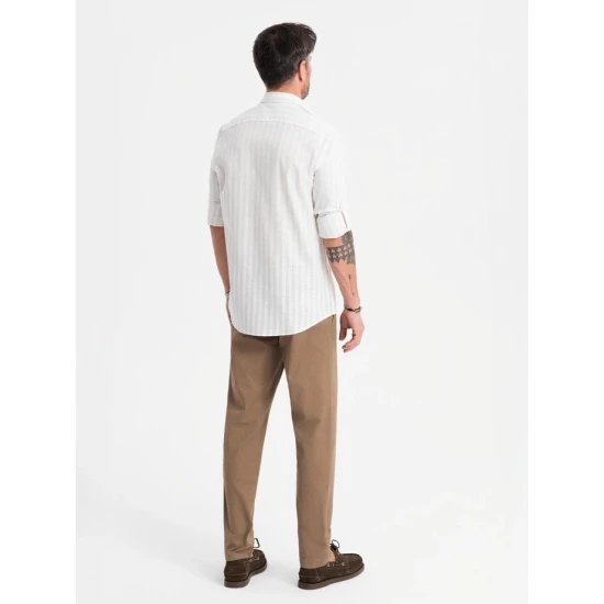 Vyriškos rusvos spalvos kelnės Tuman Klasikinės kelnės