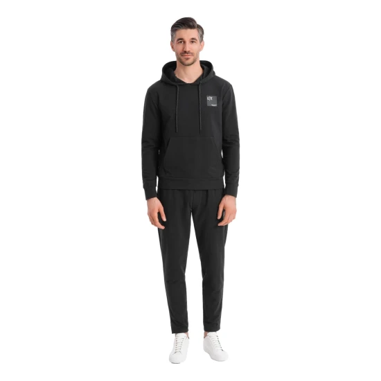 Vyriškas juodos spalvos laisvalaikio komplektas Denat Vyriški komplektai