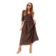Moteriška ruda ilga suknelė Lumin