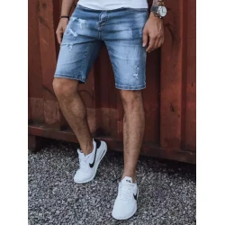 Vyriški džinsiniai mėlynos spalvos šortai Zero