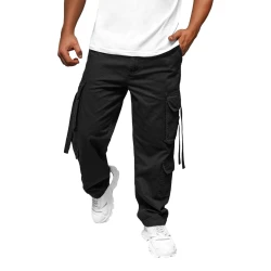 Vyriškos plačios juodos kelnės Erven